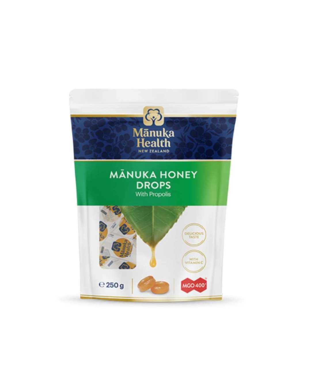 Manuka Health Manuka Honey Lozenge Drops Propolis Pouch 58 Drops 250g
