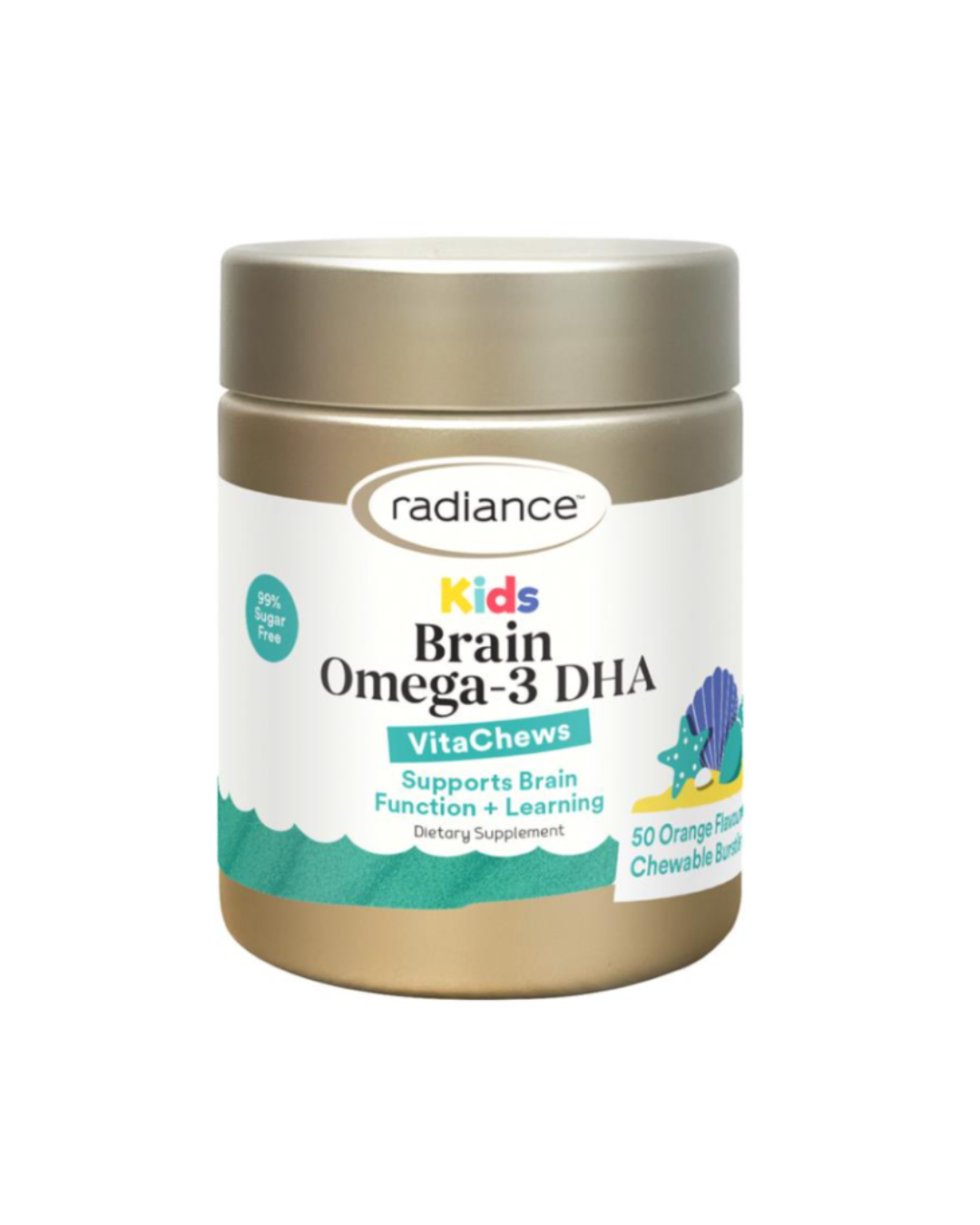 Radiance Kids VitaChews Brain Omega-3 DHA 50 Chewable Tablets