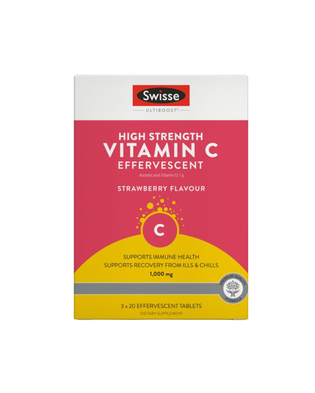 Swisse Ultiboost High Strength Vitamin C 60 Effervescent Tablets