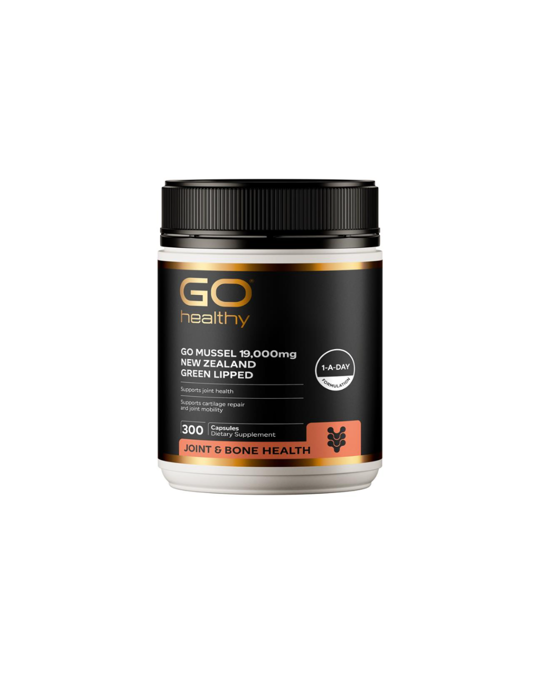 GO Healthy Mussel 19,000mg New Zealand Green Lipped 300 VegeCapsules