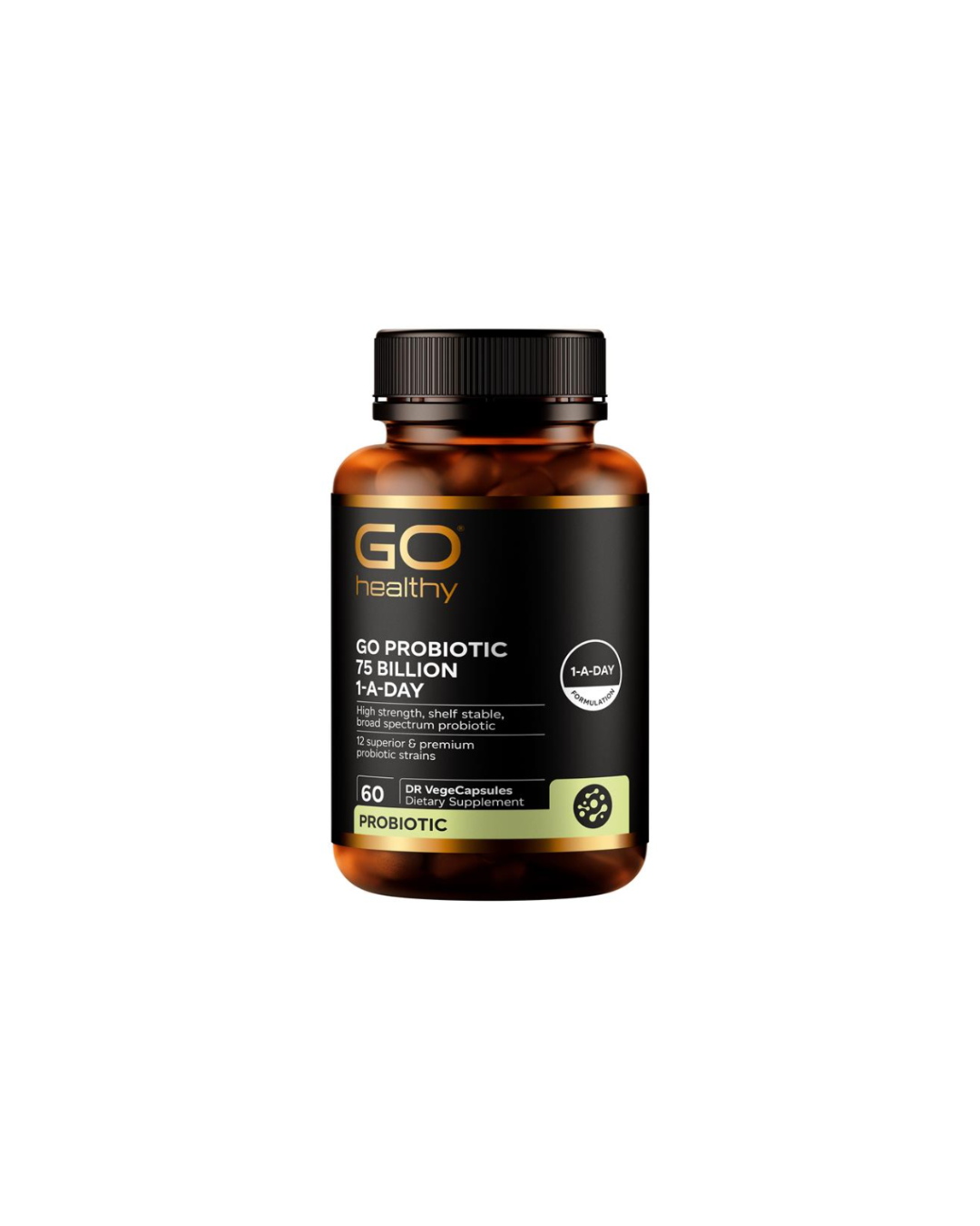 GO Healthy Probiotic 75 Billion 1-A-Day 60 VegeCapsules