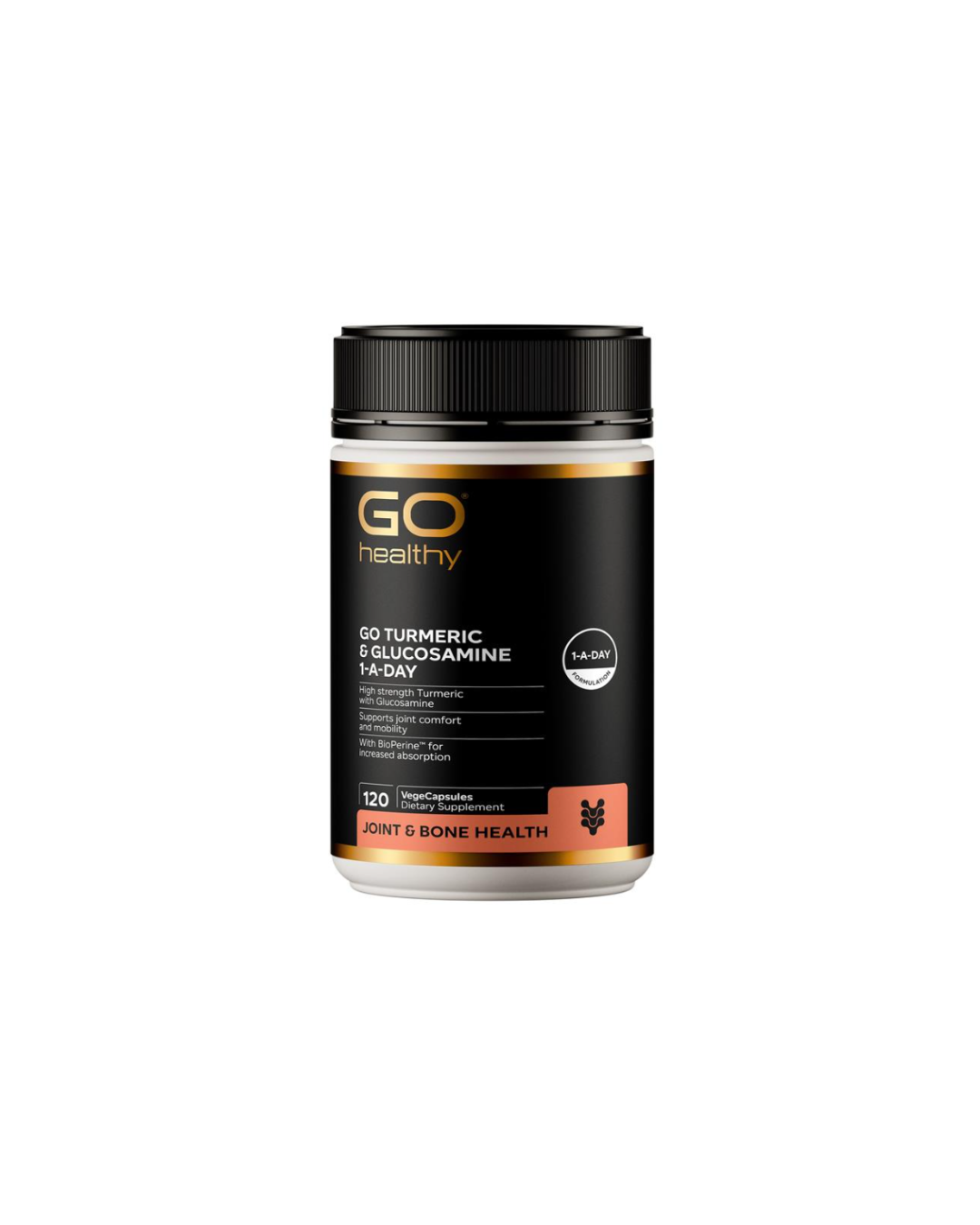 GO Healthy Turmeric & Glucosamine 1-A-Day 120 VegeCapsules