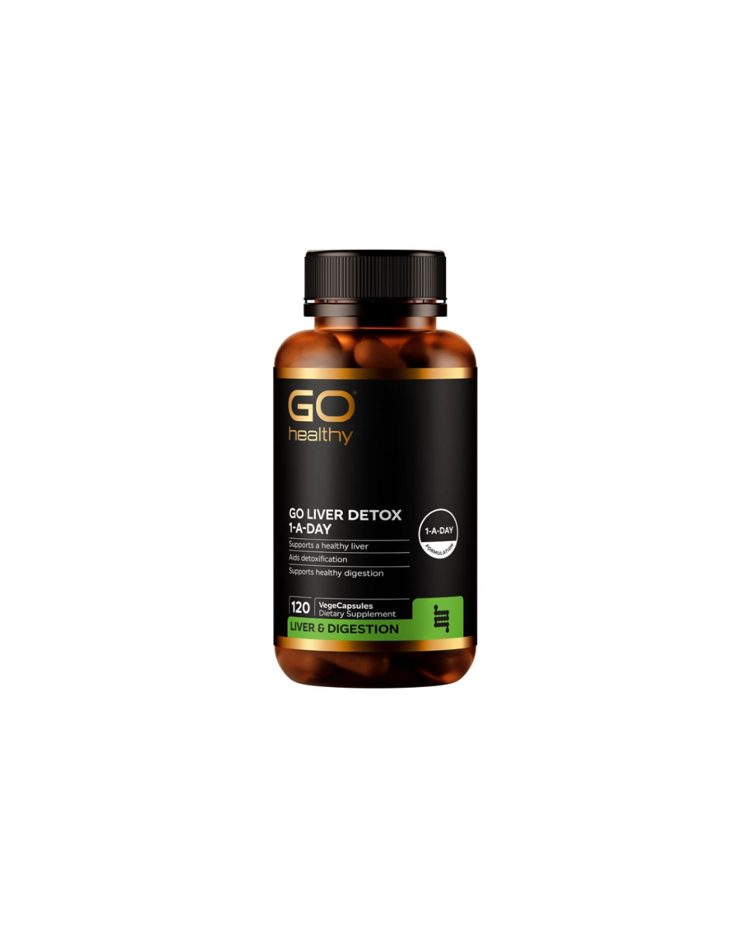 GO Healthy Liver Detox 1-A-Day 120 VegeCapsules
